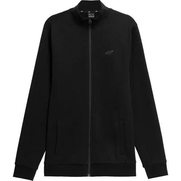 4F SWEATSHIRT-FULL ZIP Pánská mikina na zip, černá, velikost