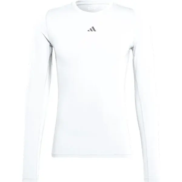 adidas TECHFIT LONG SLEEVE TEE Pánské tričko, bílá, velikost