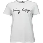 Tommy Hilfiger REG C-NK SIGNATURE Dámské triko, bílá, velikost