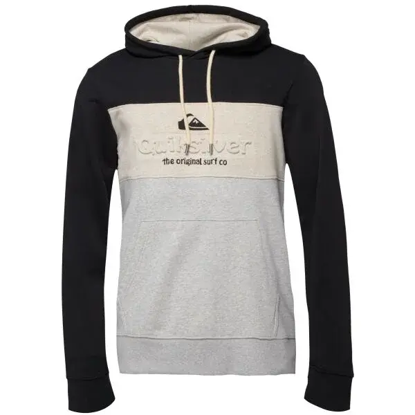 Quiksilver EMBOSS BLOCK Pánská mikina, šedá, velikost