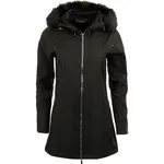 ALPINE PRO CRADA Dámský softshellový kabát, černá, velikost