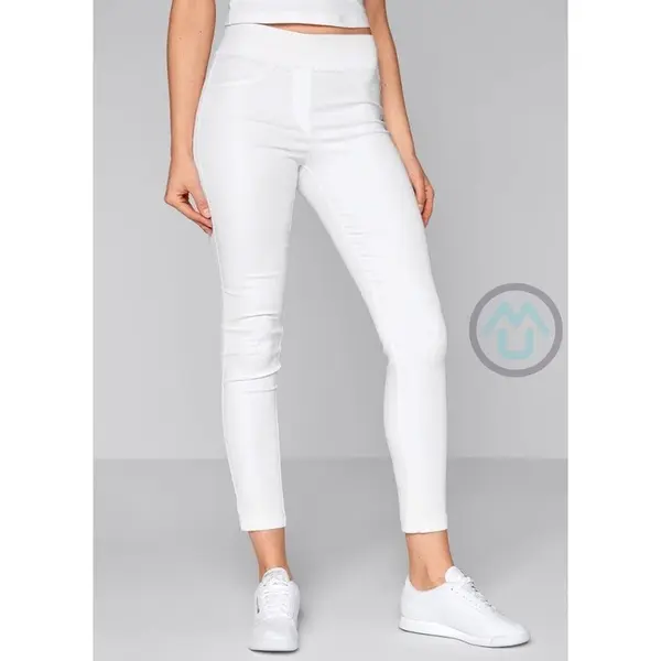 Dámske biele nohavice SLIM STRETCH L