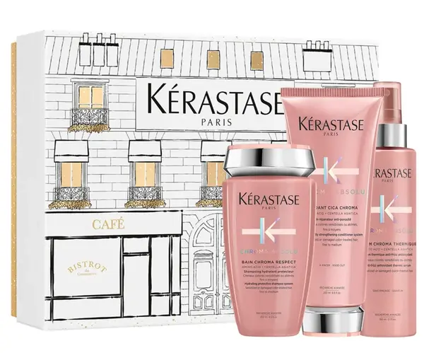 Dárková sada pro posílení a hydrataci barvených vlasů Kérastase Chroma Absolu + dárek zdarma