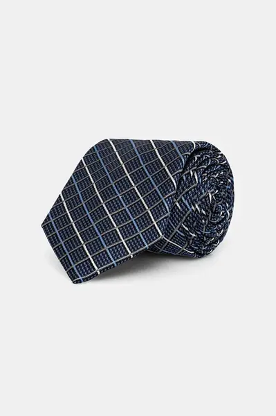 Hedvábná kravata Michael Kors modrá barva, MK0DT00206