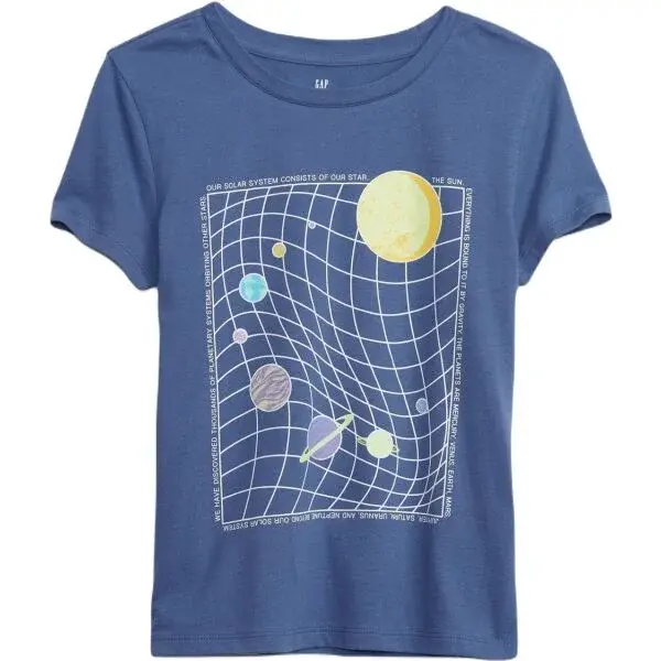 GAP GRAPHIC Dievčenské tričko, modrá, veľkosť