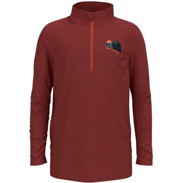 Odlo BERRA Detská funkčná mikina, červená, veľkosť