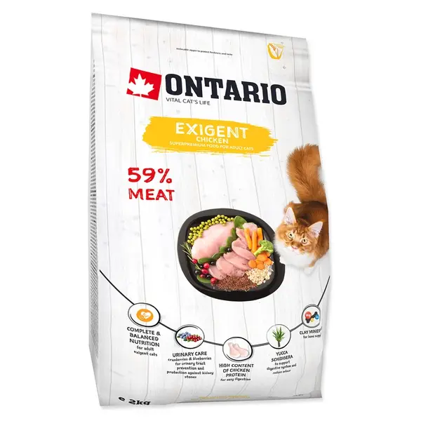 ONTARIO Cat Exigent granule pro kočky, Hmotnost balení (g): 2 kg