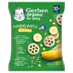 GERBER Organic chewing wheels křupavá kolečka s banánem 28 g