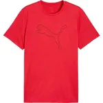Puma M TAD ESSENTIAL HEATHER CAT TEE Pánske tričko, červená, veľkosť