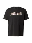 Just Cavalli Tričko  svetlohnedá / čierna