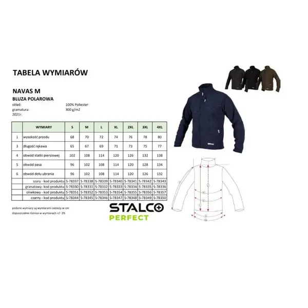 Mikina pánska NAVAS M, XL, tmavě modrá, STALCO PERFECT