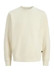 JACK & JONES Mikina 'JJEDOVER'  šedobiela