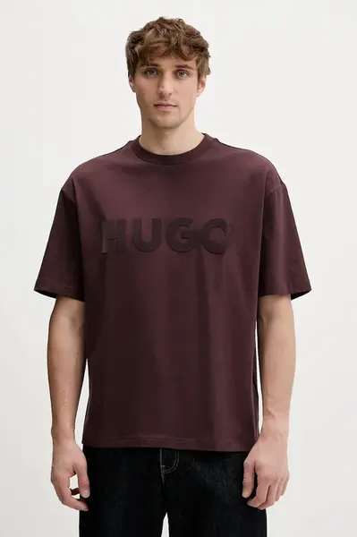 Bavlněné tričko HUGO Dinkee