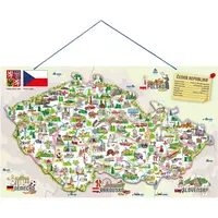 Woody Puzzle 3 v 1 Magnetická mapa ČR s obrázkami a spoločenská hra 185 dielikov