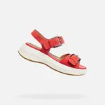 Červené dámské sandály Geox Spherica Ecub-3 S