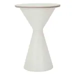 KONFERENČNÍ STOLEK, bílá, kov, keramika, 44,5/63 cm