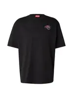 DIESEL Tričko 'T-BOGGY-V4'  tmavosivá / purpurová / staroružová / čierna