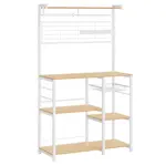 MID.YOU REGÁL, bílá, barvy dubu, ocel, 90/167/42 cm