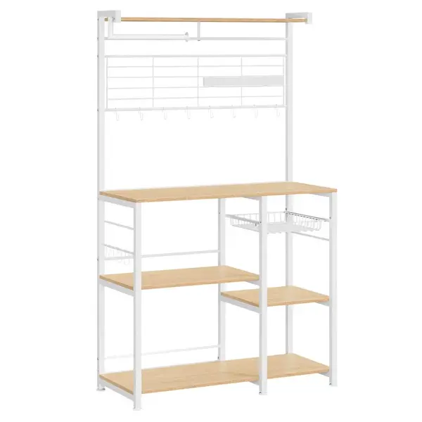MID.YOU REGÁL, bílá, barvy dubu, ocel, 90/167/42 cm