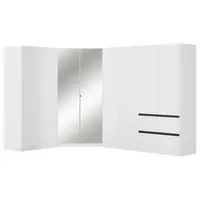 Rauch Möbel ROHOVÁ ŠATNÍ SKŘÍŇ, bílá, 208/197/298 cm