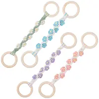 4Pcs 4 Colors  Daisy Cotton Thread Weave Towel Rack