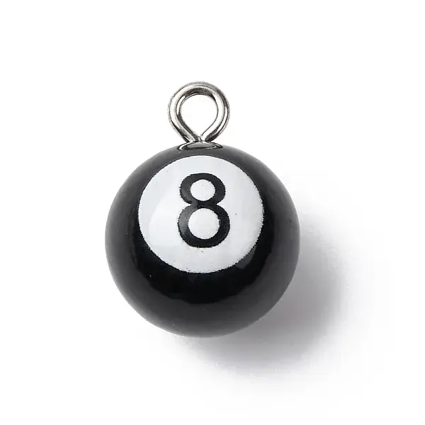 Sports Opaque Resin Pendants