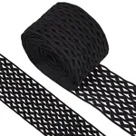 5M Flat Black Color Polyester Wave Elastic Cord