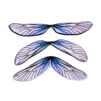 3Pcs Transparent Epoxy Resin Butterfly Wings Cabochons