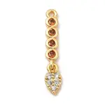 Brass Micro Pave Cubic Zirconia Pendants