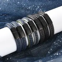 Braided Leather Cord Bracelets