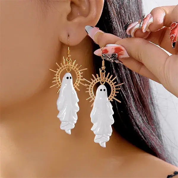 Halloween Ghost Alloy Dangle Earrings