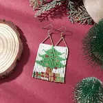 Handmade Glass Seed Beads Dangle Earrings