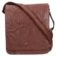 Pánska kožená taška cez rameno SendiDesign Ronald - tmavo hnedá