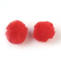 Handmade Faux Rabbit Fur Pom Pom Ball Covered Pendants