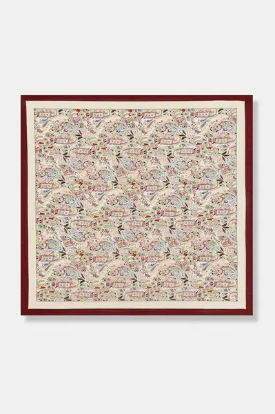 Hedvábný šátek Answear.LAB dámský, červená barva