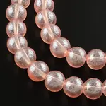 Transparent Spray Painted Glass Bead Strands