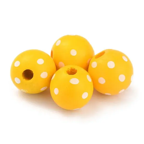 Dyed Natural Wooden Beads