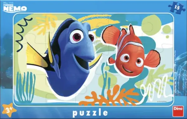 Deskové puzzle Nemo a Dory 15 dílků - -