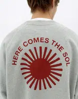 Thinking MU Pepe Sun Retro Gray Sweatshirt GREY L