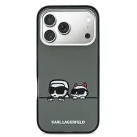 Zadní kryt Karl Lagerfeld IML K&CH Heads Logo MagSafe pro iPhone 17 Pro Max, černá