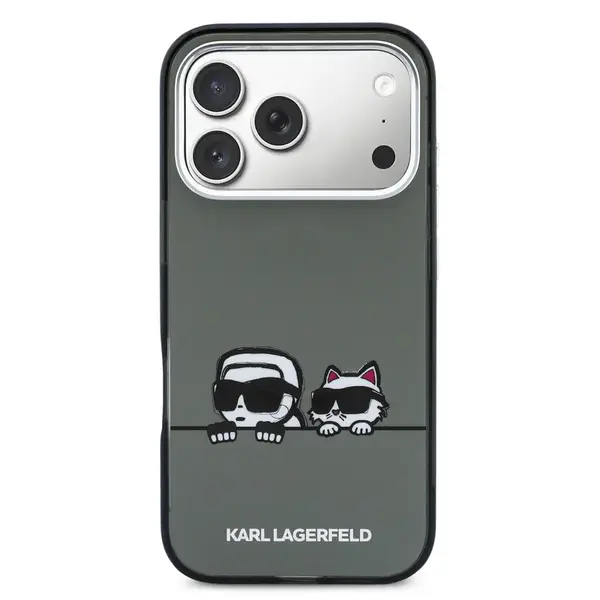 Zadní kryt Karl Lagerfeld IML K&CH Heads Logo MagSafe pro iPhone 17 Pro Max, černá