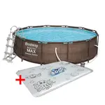 Sada Bazén s příslušenstvím 3,66 x 1m rattan 56709 + vodní podložka Pro kreslení 52223