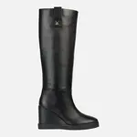 Black women's boots Geox Wedge - Women's