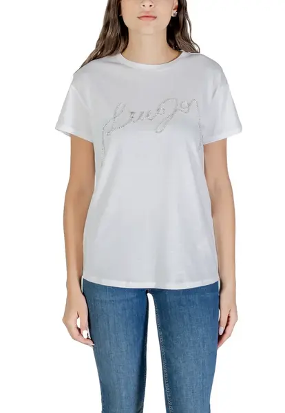 Biele tričko Liu Jo s krátkym rukávom