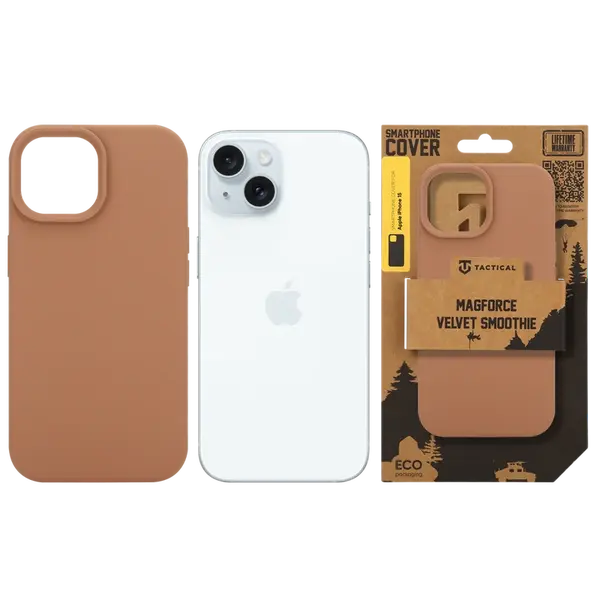 Zadní kryt Tactical MagForce Velvet Smoothie pro Apple iPhone 15, mocha mousse