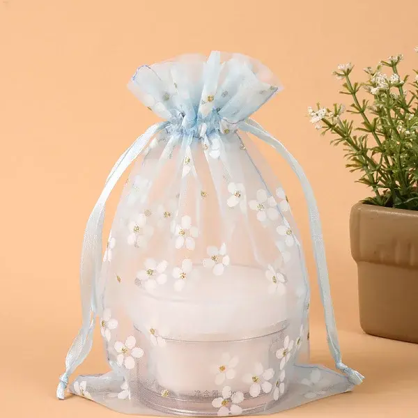 Rectangle Organza Drawstring Bags