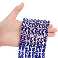 1 Strand Handmade Evil Eye Lampwork Beads Strands