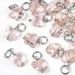 Faceted Transparent Glass Charms