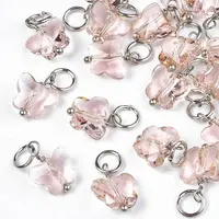 Faceted Transparent Glass Charms