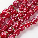Handmade Lampwork 3D Strawberry Beads